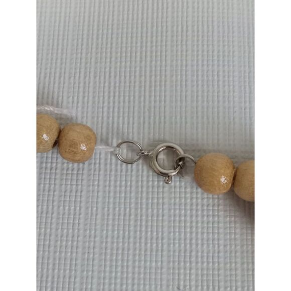 Brown & Tan Assorted Wooden Beads Single Strand Layering Style Fashion Necklace - Picture 8 of 9